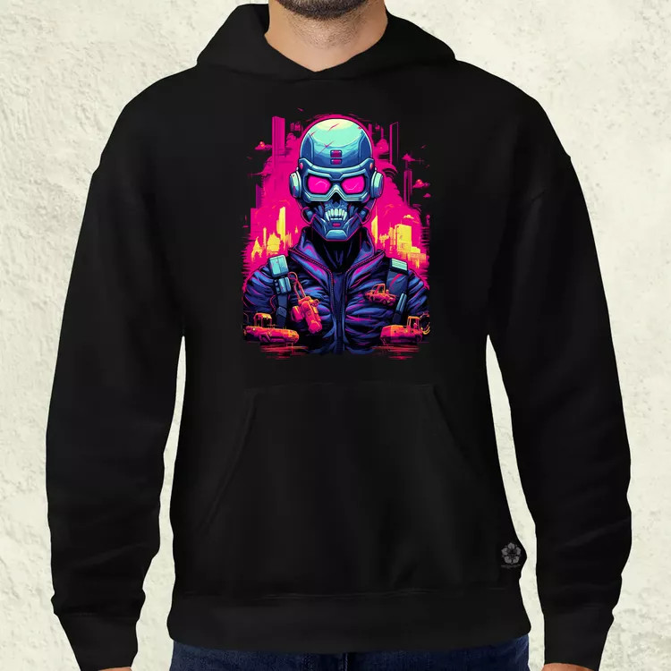 Retró cyberpunk v1 férfi pulóver