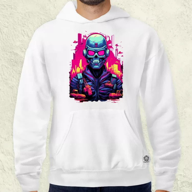 Retró cyberpunk v1 férfi pulóver