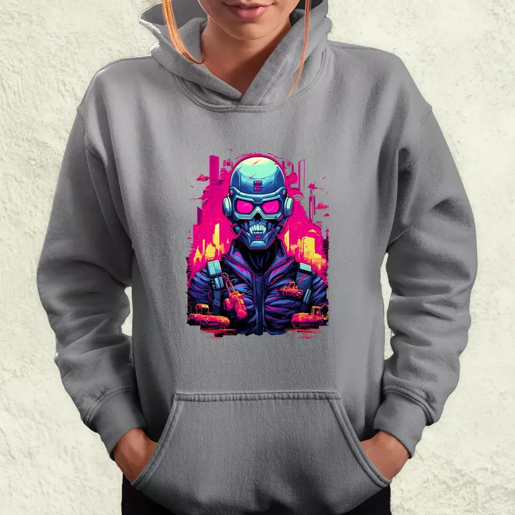 Retró cyberpunk v1 női pulóver