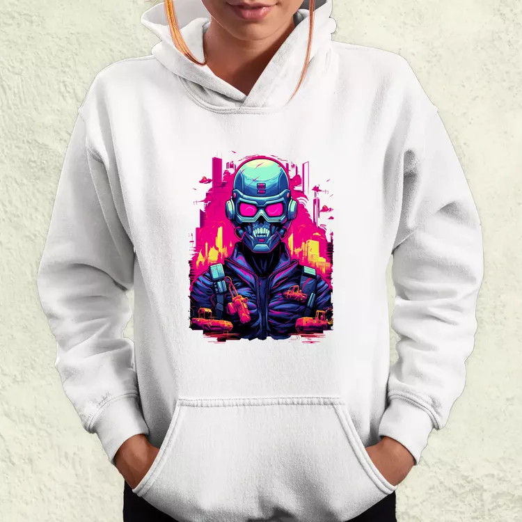 Retró cyberpunk v1 női pulóver
