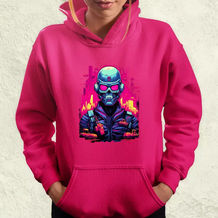 Retró cyberpunk v1 női pulóver