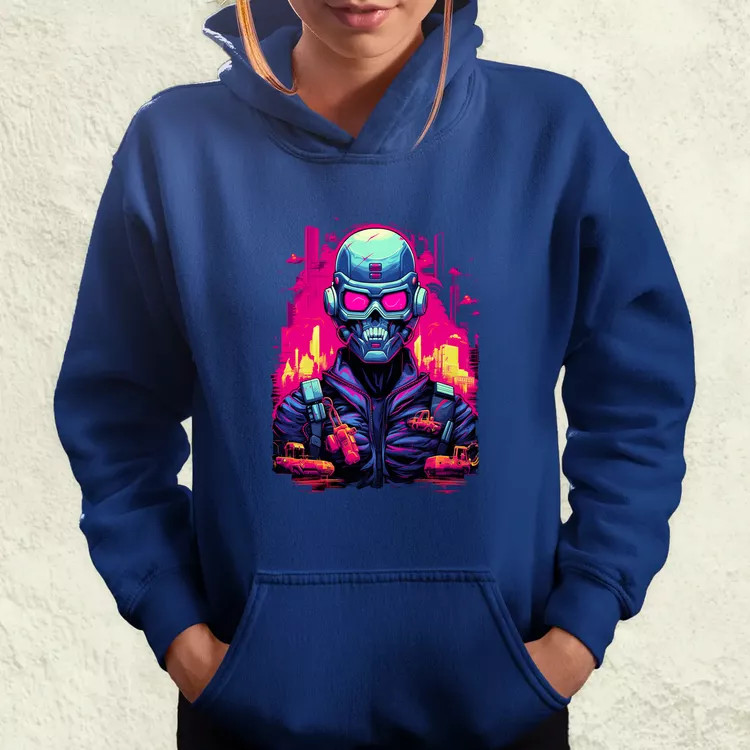 Retró cyberpunk v1 női pulóver