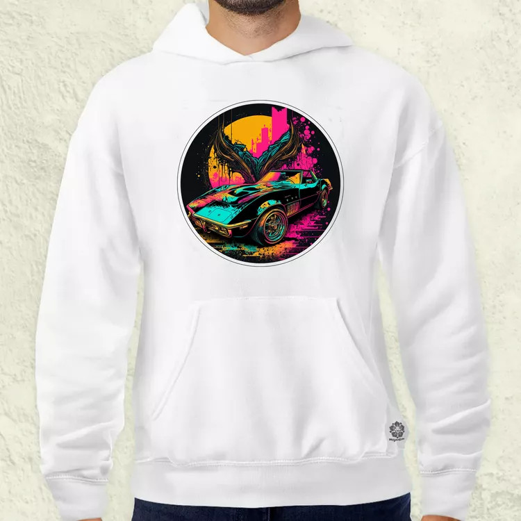 Retró hullám 1968 Chevrolet Corvette Convertible v6 férfi pulóver