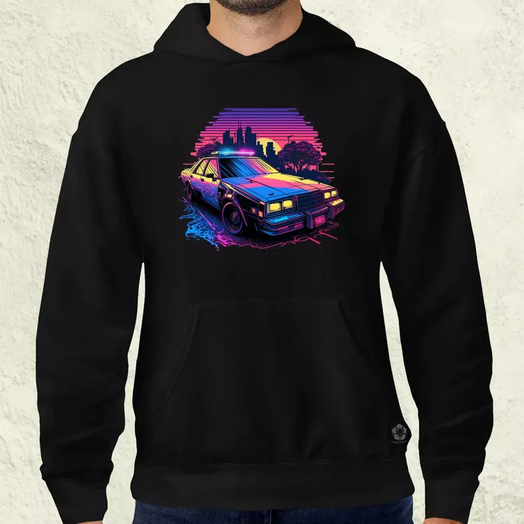 Retró hullám 1980 Dodge Diplomat Police Car v1 férfi pulóver