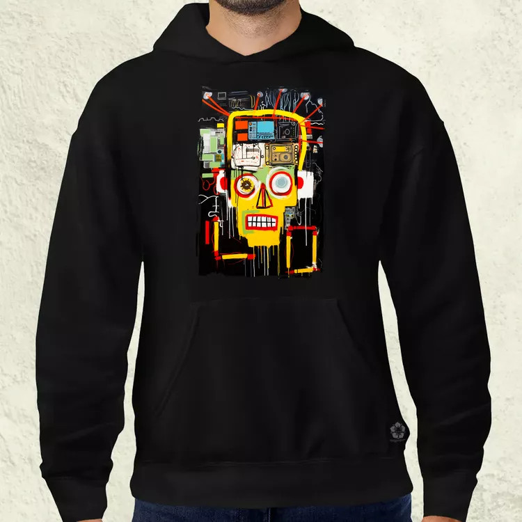 Basquiat béke és technológia v2 férfi pulóver