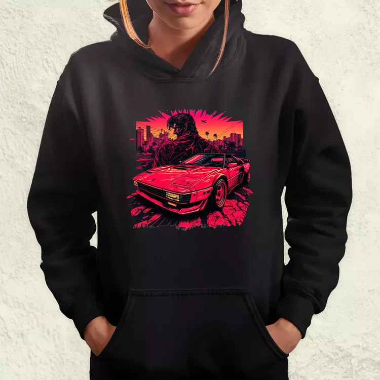 Retró hullám Ferrari Testarossa v1 női pulóver