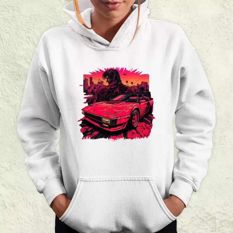 Retró hullám Ferrari Testarossa v1 női pulóver
