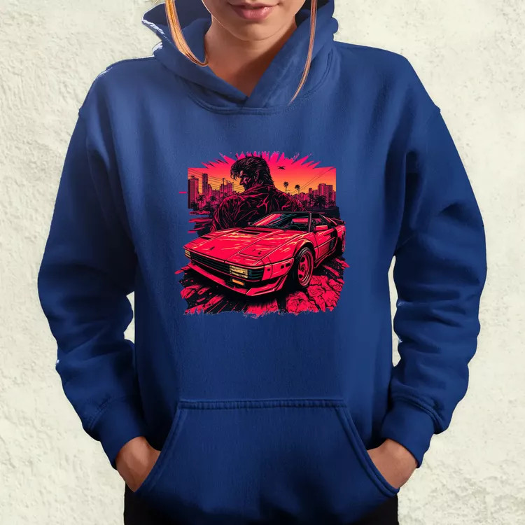 Retró hullám Ferrari Testarossa v1 női pulóver
