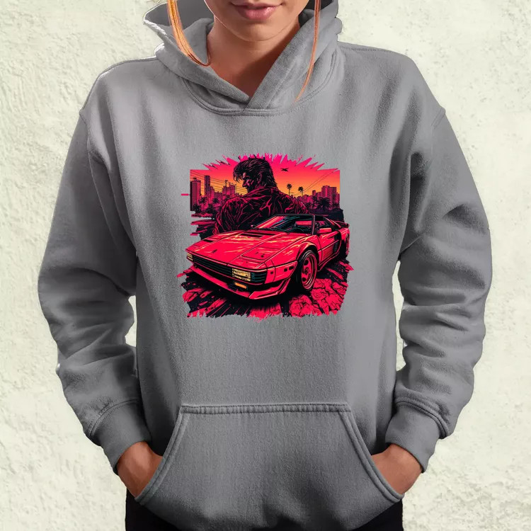 Retró hullám Ferrari Testarossa v1 női pulóver