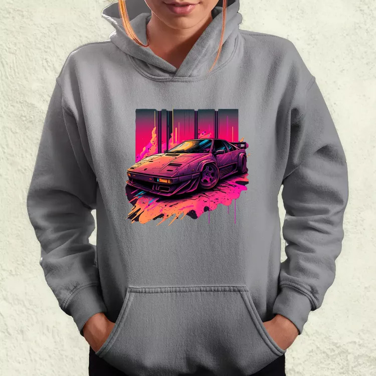 Retró hullám Ferrari Testarossa v2 női pulóver