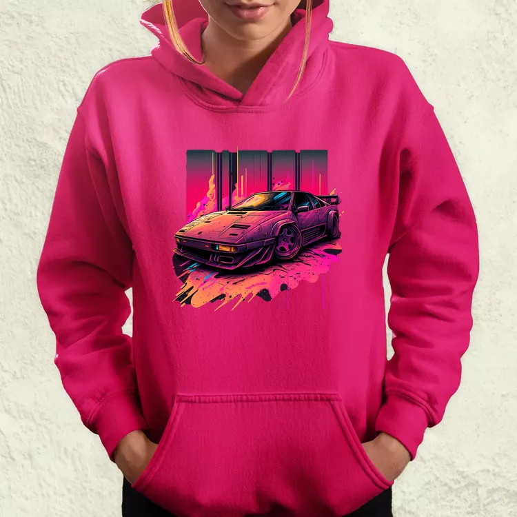 Retró hullám Ferrari Testarossa v2 női pulóver