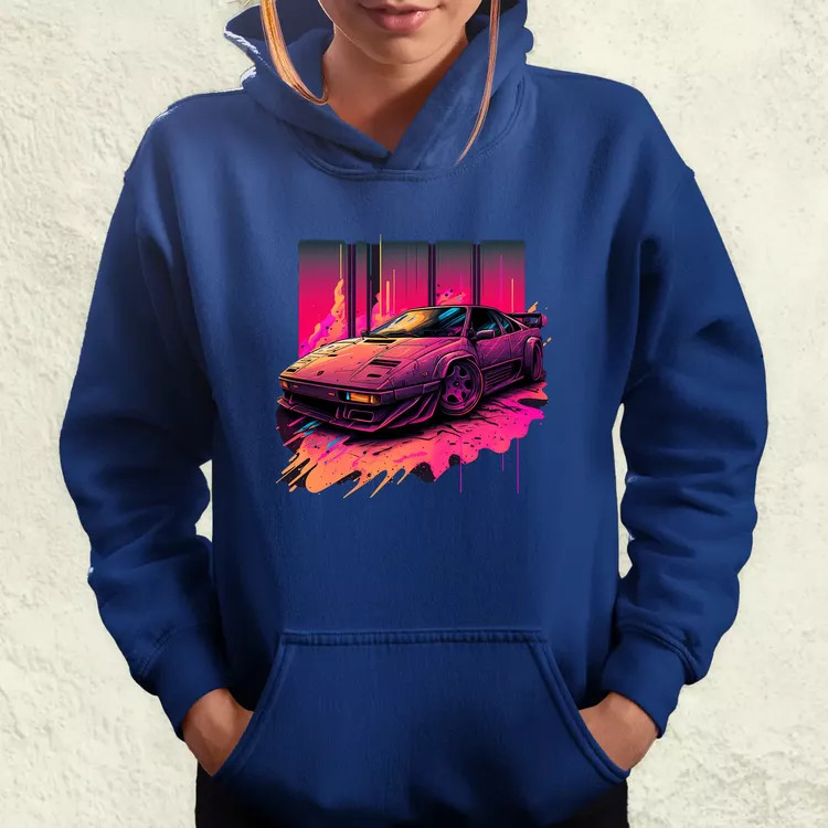 Retró hullám Ferrari Testarossa v2 női pulóver