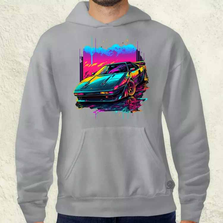 Retró hullám Ferrari Testarossa v3 férfi pulóver