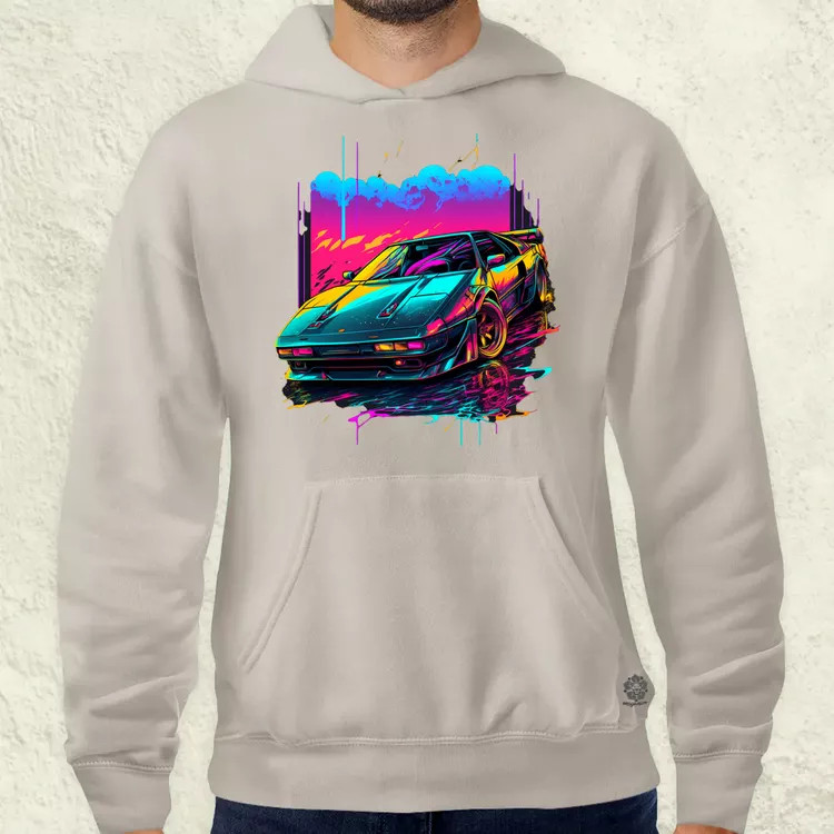 Retró hullám Ferrari Testarossa v3 férfi pulóver