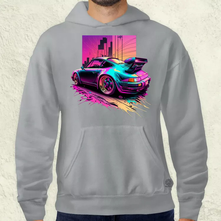 Retró hullám Porshe 911 v2 férfi pulóver