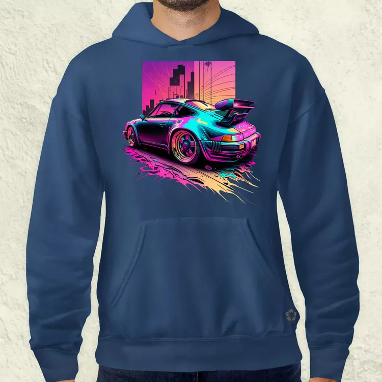 Retró hullám Porshe 911 v2 férfi pulóver