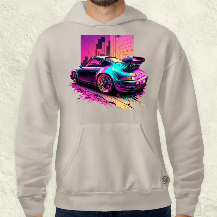 Retró hullám Porshe 911 v2 férfi pulóver