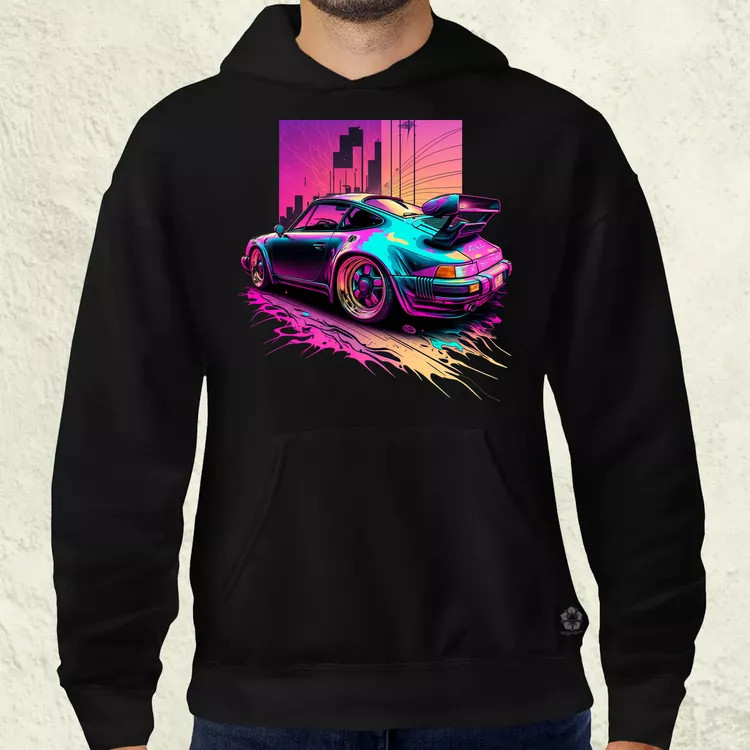 Retró hullám Porshe 911 v2 férfi pulóver