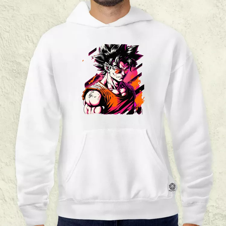 Retró hullám Son Goku v2 férfi pulóver