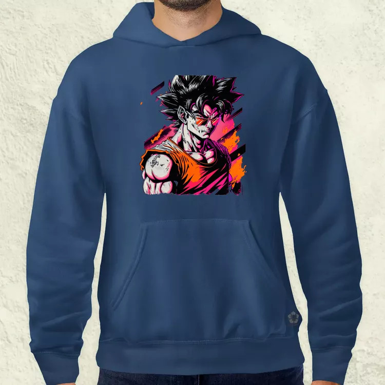 Retró hullám Son Goku v2 férfi pulóver