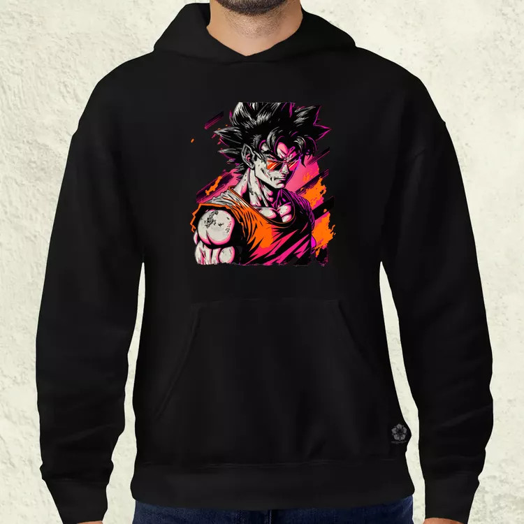 Retró hullám Son Goku v2 férfi pulóver