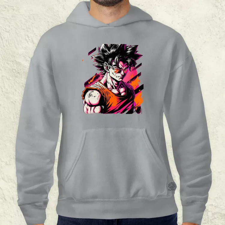 Retró hullám Son Goku v2 férfi pulóver
