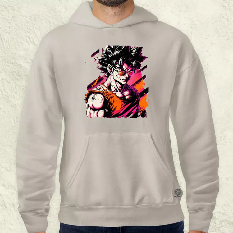 Retró hullám Son Goku v2 férfi pulóver