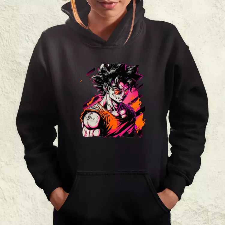 Retró hullám Son Goku v2 női pulóver