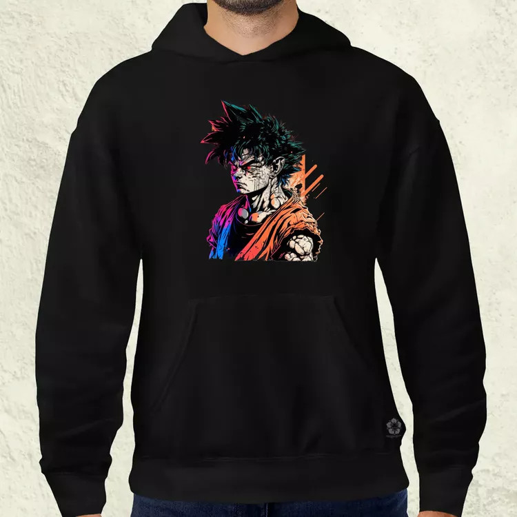 Retró hullám Son Goku v4 férfi pulóver