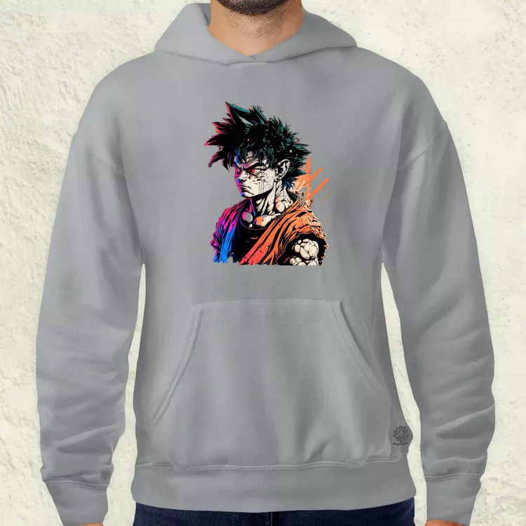 Retró hullám Son Goku v4 férfi pulóver