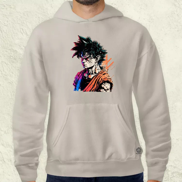 Retró hullám Son Goku v4 férfi pulóver