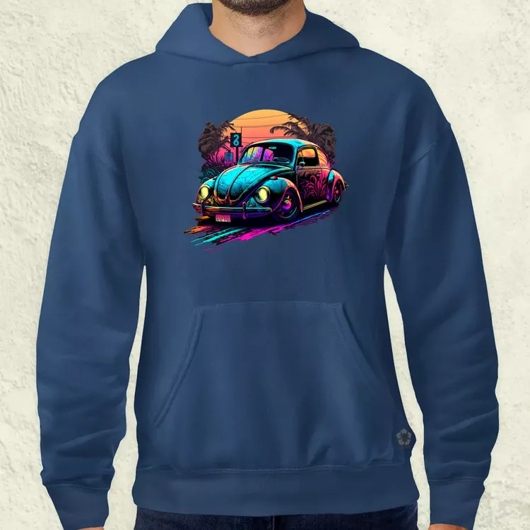 Retró hullám Volkswagen Bogár v1 férfi pulóver