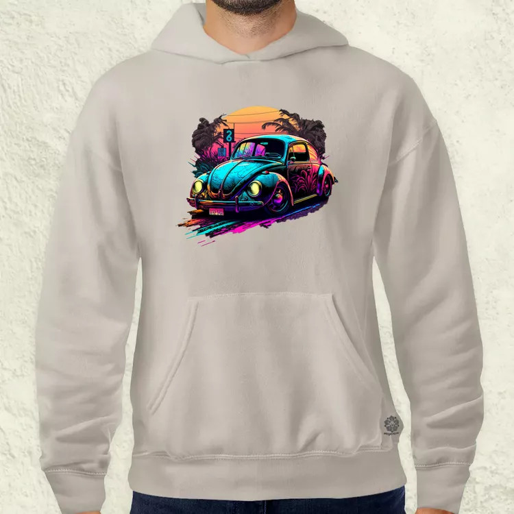 Retró hullám Volkswagen Bogár v1 férfi pulóver