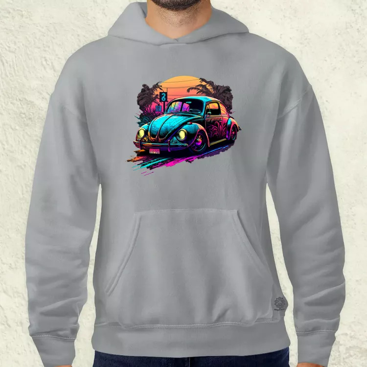 Retró hullám Volkswagen Bogár v1 férfi pulóver