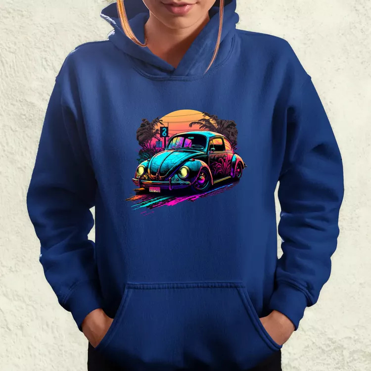 Retró hullám Volkswagen Bogár v1 női pulóver