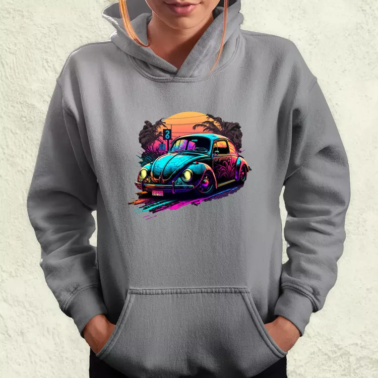 Retró hullám Volkswagen Bogár v1 női pulóver