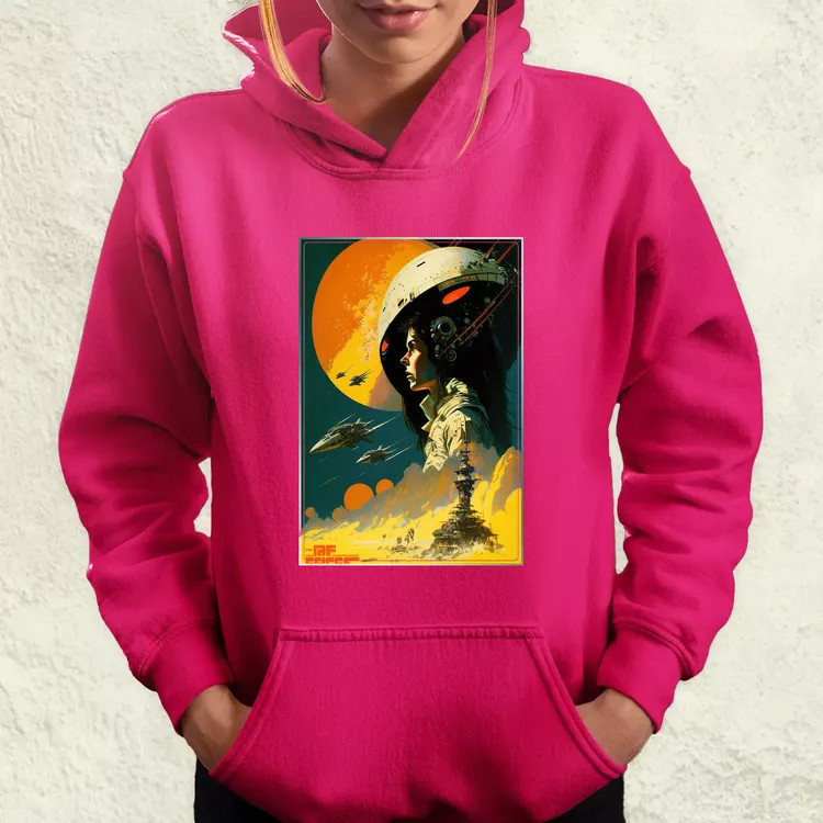 Retró sci-fi v10 női pulóver