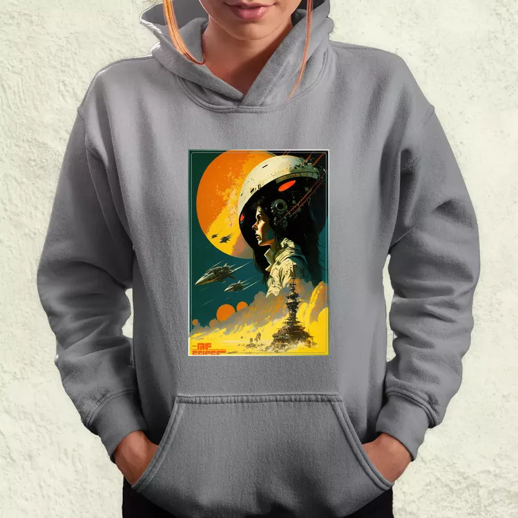 Retró sci-fi v10 női pulóver