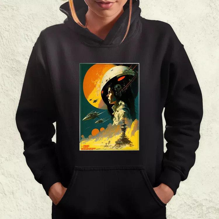 Retró sci-fi v10 női pulóver