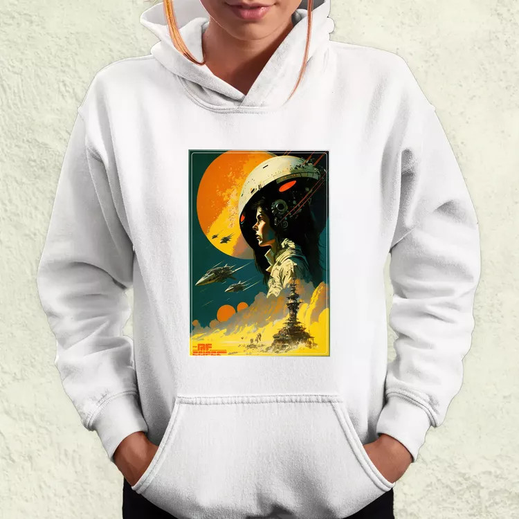 Retró sci-fi v10 női pulóver