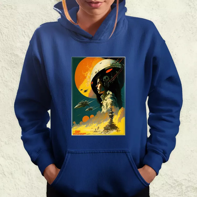Retró sci-fi v10 női pulóver