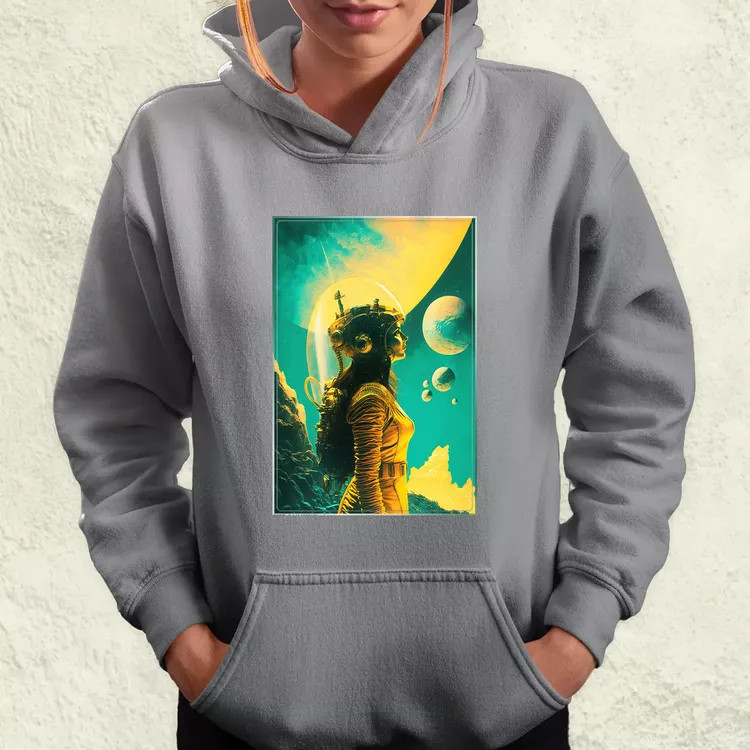 Retró sci-fi v11 női pulóver