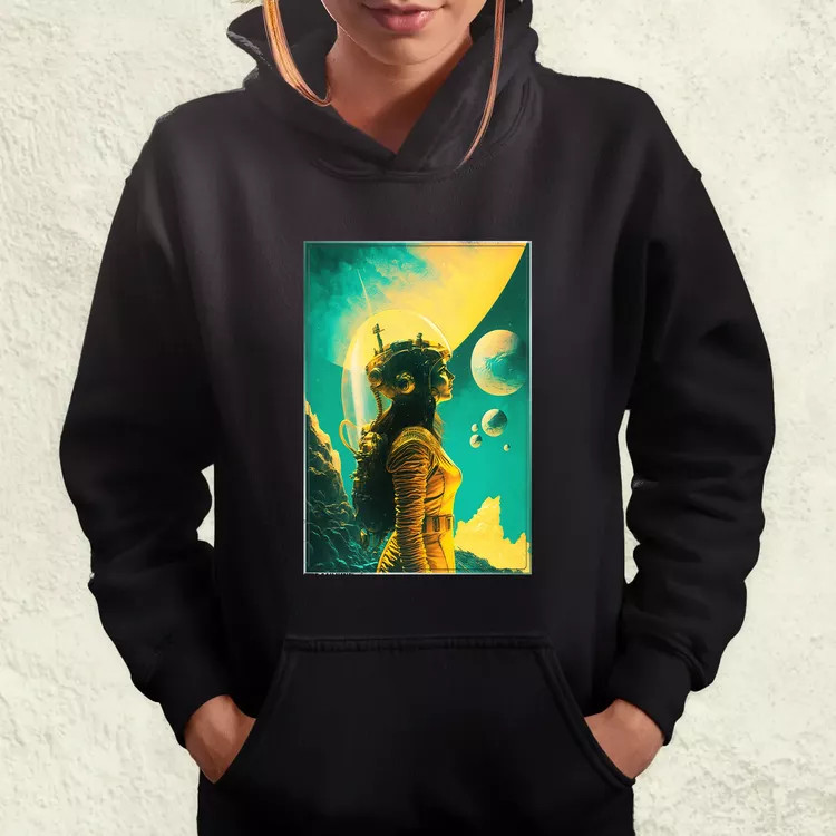 Retró sci-fi v11 női pulóver
