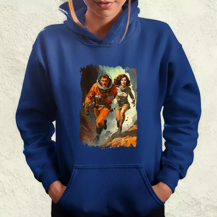 Retró sci-fi v12 női pulóver