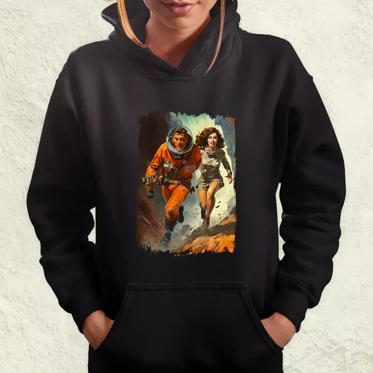 Retró sci-fi v12 női pulóver