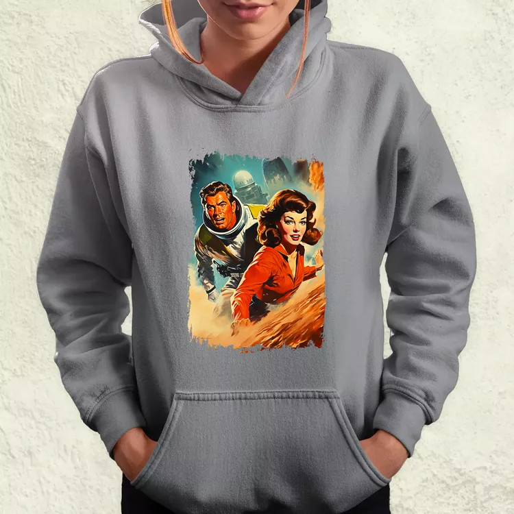Retró sci-fi v16 női pulóver