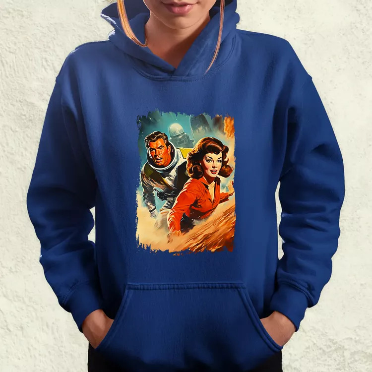 Retró sci-fi v16 női pulóver