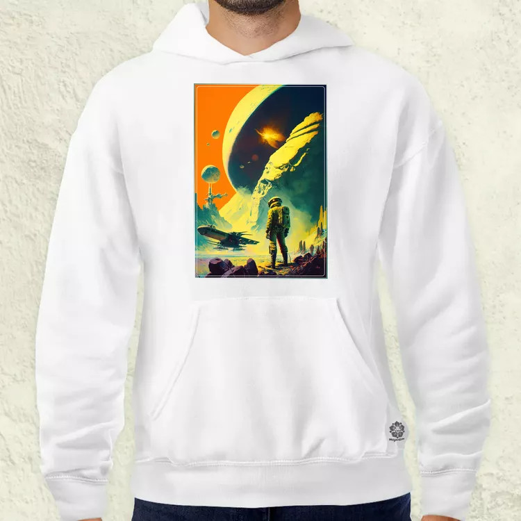 Retró sci-fi v4 férfi pulóver