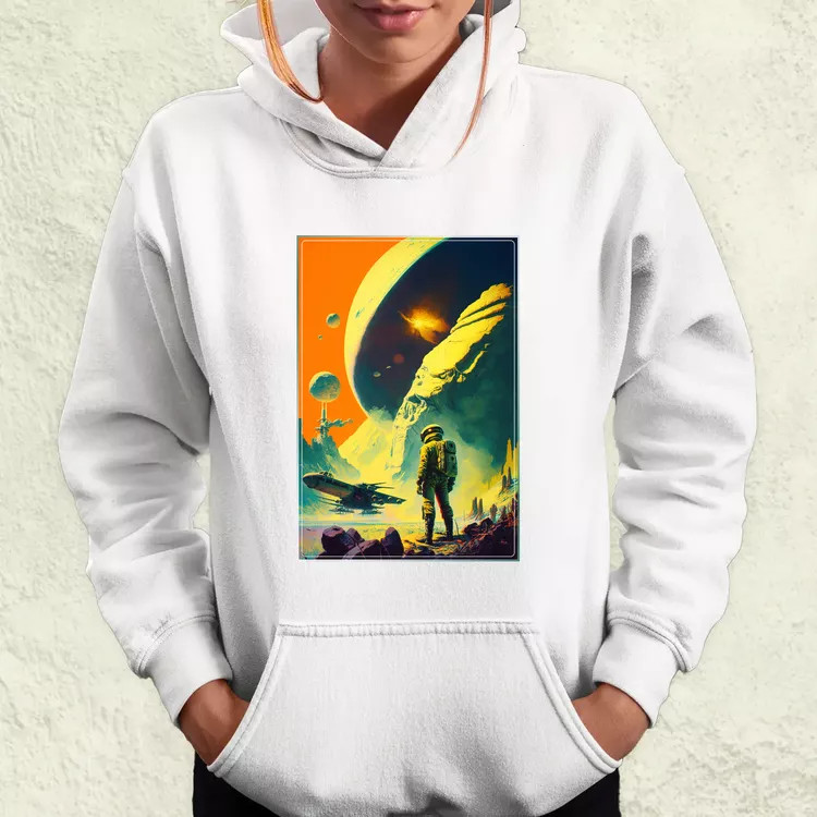 Retró sci-fi v4 női pulóver