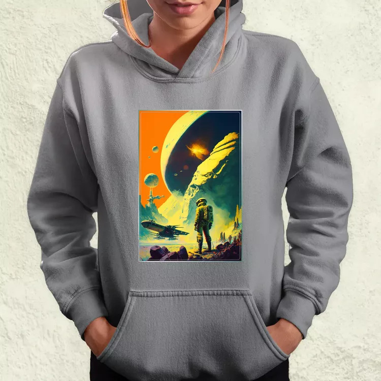 Retró sci-fi v4 női pulóver